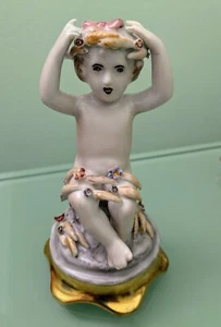 Vintage 1940-70s Artibus Four of Seasons SUMMER Porcelain Figurine, 5", Portugal - Picture 1 of 10