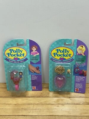 POLLY POCKET - COLLAR ROSA SUEÑO y ANILLO ROSA SUEÑO - SIN USAR, EN CAJA ORIGINAL - año 1993 - COMO NUEVO Foto 1 de 4