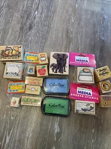 Lote Estampillas de Goma Madera Profesor, WWF, Vintage Toda la Noche Medios Años 80/90 - Imagen 1 de 9