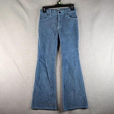 Wrangler Modcloth Corduroy Pants Womens 27 W x 29 L Blue Flare Modern READ - Image 1 of 4