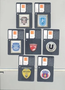 Romania Orange MINT SIM phonecards ; Soccer Team Suporter ; 7 pieces lot ; - Picture 1 of 2