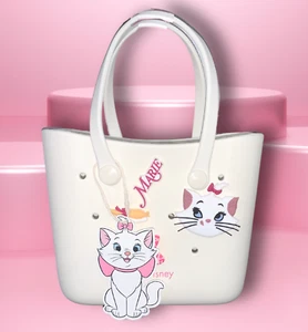 Disney Marie Aristocats Bogg-Style Eva Tote Bag Waterproof Croc Charm Beach Bag - Picture 1 of 17