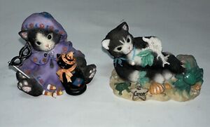 Two Nesco Calico Kittens One For Halloween One For Horoscope Cancers   *Chips *