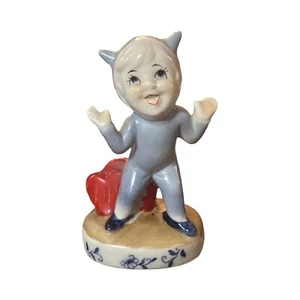 Vintage Kelvins Valentine Porcelain Hand Painted Pixie Elf Figurine - Picture 1 of 14