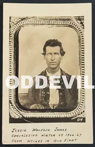 SELTSAM Jesse James oder Charles Quantrell Quantrill Echtfoto Postkarte RPPC - Bild 1 von 2