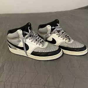 Nike Court Vision Mid Next Nature Gray Black White Athletic Shoes Sz 8.5 - Picture 1 of 5