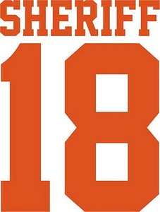 Peyton Manning #18 Sheriff Denver Broncos Vinilo Calcomanía Adhesiva Ventana Coche Laptop  - Imagen 1 de 4