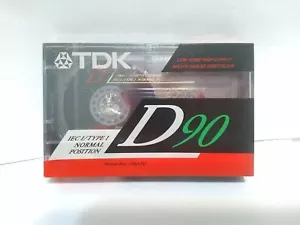 TDK D90 Blank Cassette Tapes Superior Normal Bias NEW SEALED - Picture 1 of 2