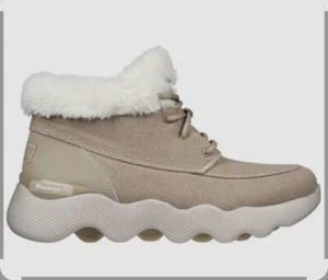 Womens  Tan Skechers GO WALK Massage Fit Boots New - Picture 1 of 12