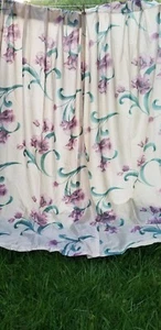 Juego de cortinas de tela de costura plisadas florales semi transparentes de colección 4 secciones 42x84 - Imagen 1 de 7