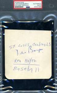 Ken Boyer Bob Murphy PSA DNA Coa Signed Vintage Album Page Autograph