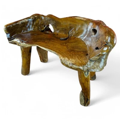Garden Bench Teak Root Wood Solid Wood Rustic Real Wood New - Image 1 of 4