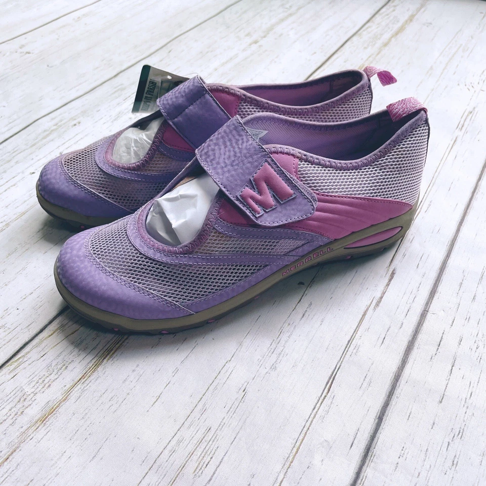 Zapatos cómodos Merrell Dolphina Mary Jane para niñas púrpura rendimiento talla 4,5 J35120 Foto 1 de 4