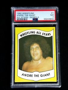 ANDRE THE GIANT 1982 WRESTLING ALL STARS ROOKIE CARD #1 PSA 7 NEAR MINT RARE!