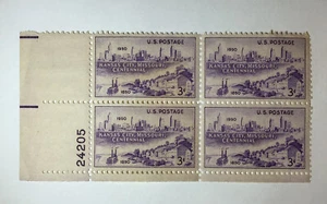 US 3 Cent Kansas City Missouri Centennial 1950 Block Of 4 Scott #994 MNH - Picture 1 of 1