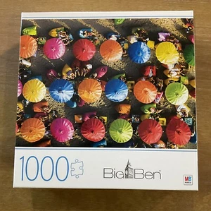 Big Ben 1000 Piece Puzzle - Colorful Umbrellas In Bali- NEW - Picture 1 of 2