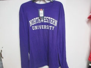 NORTHWESTERN UNIVERSITY (WILDCATS) MENS (FANATICS) LONG SLEEVE T SHIRT (XL) NWT - Picture 1 of 4