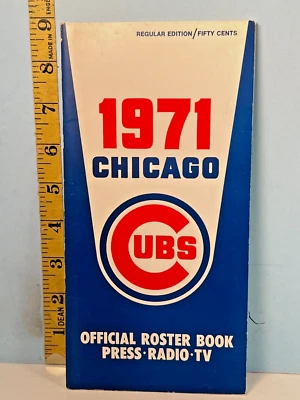 1971 Chicago Cubs Regular Edition Baseball Roster & Schedule Media Guide EX - Image 1 of 2