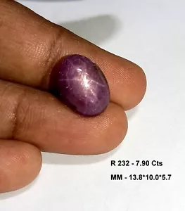 7.90 Ct Oval Cabochon Natural Star Ruby Loose Gemstone 13.8*10*5.7 MM R 232 - Picture 1 of 8