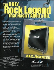 Marshall 4 x 12" Cabinet amplifier advertisement original classic amp ad print - Picture 1 of 3