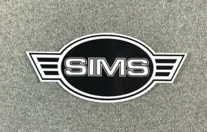 SIMS Wings Skateboard Sticker Small 4.2" Black sk8 - Bild 1 von 1