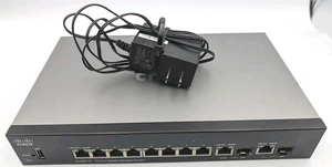 Cisco SG350-10 Port Managed Gigabit Switch - 10 Ethernet - 2 SFP Ports-Tested-EC - Picture 1 of 9