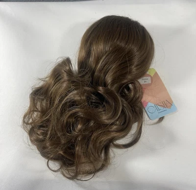 Golden Brown Ponytail Hairpiece 10” Curly Hair Extension Drawstring NWT - Image 1 of 4