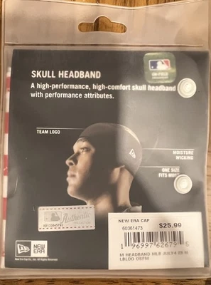 New Authentic MLB Official Logo HeadBand Red White Blue - Image 1 of 4
