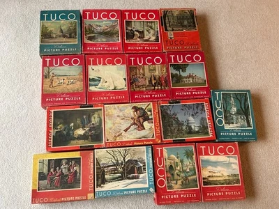 Lot of 16 Vintage TUCO Deluxe Picture Puzzles  ALL COMPLETE - Image 1 of 4