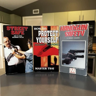 Protect Yourself And Handgun Safety VHS Lot Street Safe Rare Self Defense Vhs - Image 1 of 3