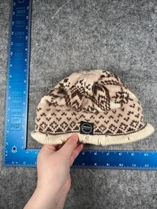 Gorro Moon Shadow Toque Adulto Talla Única Marfil Marrón Tejido 100% Lana Fair Isle - Imagen 1 de 8
