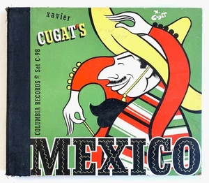 XAVIER CUGAT’S MÉXICO 78 RPM RECORDS  LOT IF 4 IN A BOOK COLUMBIA C-98 - Picture 1 of 12
