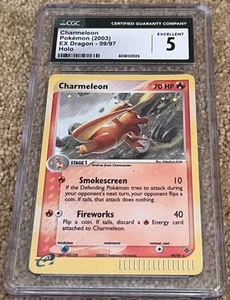 Pokemon CGC 5 Charmeleon - EX Dragon - 2003 - 99/997 - Holo - Picture 1 of 2
