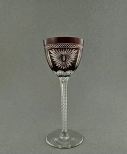 Jugendstil - Römer / Weinglas rot überfangen, wohl VSL Val Saint Lambert um 1910 - Picture 1 of 8