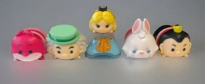 Disney Tsum Tsum *Alice In Wonderland* Alice Queen Cheshire Figures Set Of 6 - Picture 1 of 7