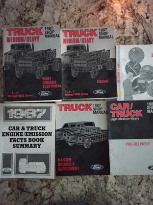 1987 Ford Medium/ Heavy Shop Manuals Body, Chassis, Electrical, Engine plus more - Image 1 of 4