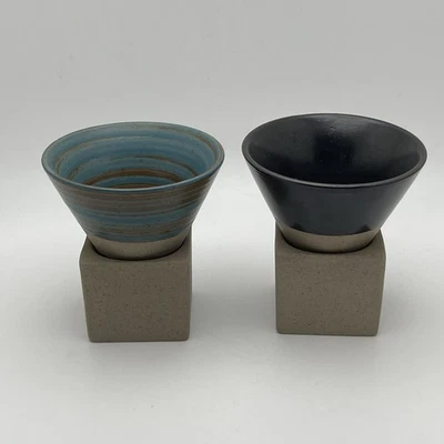 Juego de dos tazas y bases de café accesorios de ceremonia de té taza de té para café té Foto 1 de 4