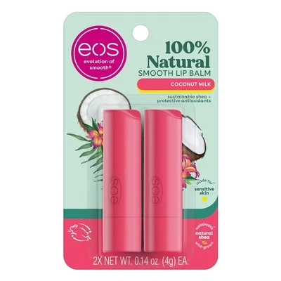 eos Bálsamo Labial 100% Natural - Leche de Coco, Hidratación Todo el Día, Hecho para Piel Sensible Foto 1 de 4