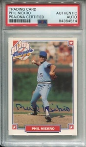 1993 Nabisco - Phil Niekro Atlanta Braves - PSA/DNA Autograph #84364514 - Picture 1 of 2