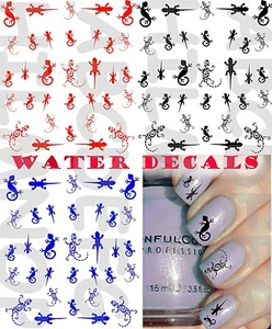 WATER DECALS KO GECKO GECKO STICKERS NAGEL NAIL ART AUFKLEBER TATTOO Eidechsen - Bild 1 von 7