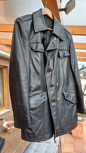 Lederjacke, schwarz, halblang, ehem. Polizei NRW, schwere Qualität, Gr. 50 - Bild 1 von 6