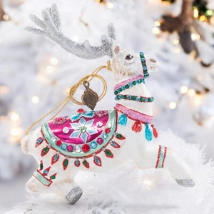 Jay Strongwater Amor Glas Rentier Ornament Weihnachtsdeko SDH20028-250 - Bild 1 von 2