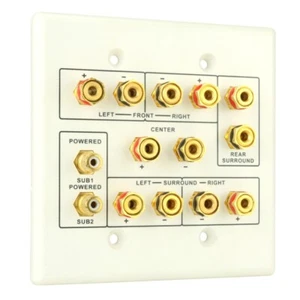 Choice Select Piastra da Parete Home Theater Dual Gang 6.2 (Bianco) - Foto 1 di 5