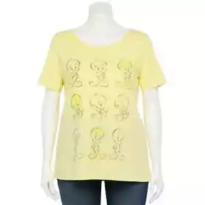 Tweety Bird T Shirt 2X Canary Yellow Looney Tunes Short Sleeve Tee Top Gift New - Picture 1 of 1