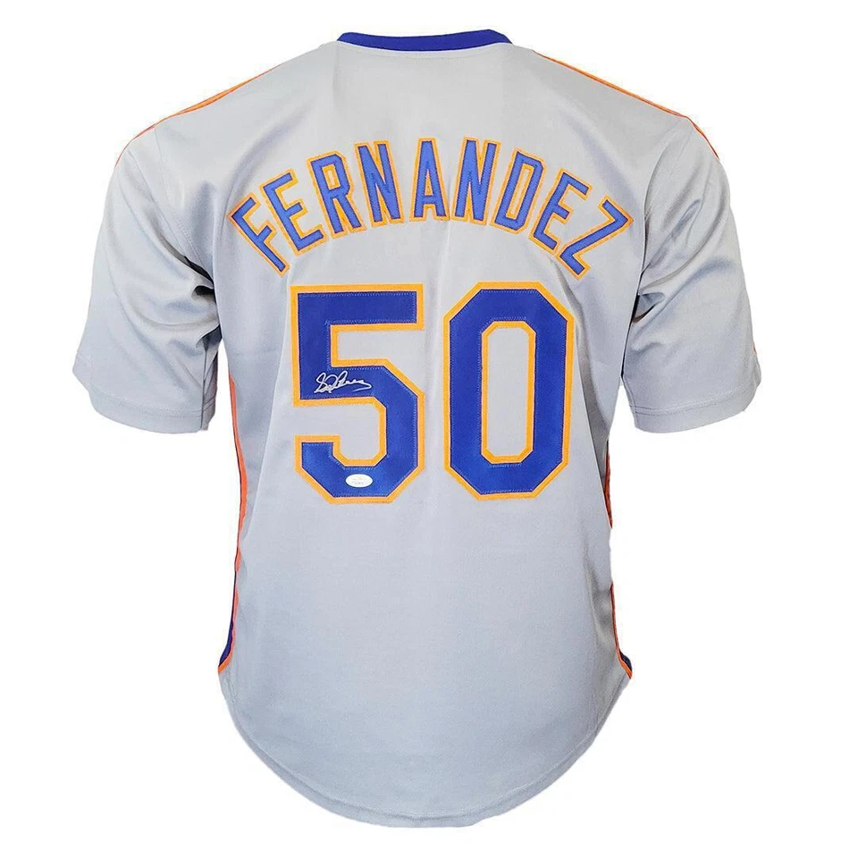 Camiseta de béisbol gris firmada por Sid Fernández de Nueva York (JSA) Foto 1 de 3
