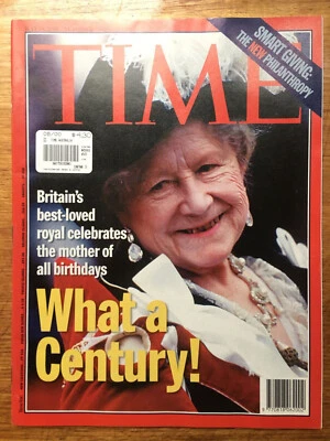 Revista Time - 24 de julio de 2000 - What a Century Queen Mother Royals - Aust Ed Foto 1 de 4