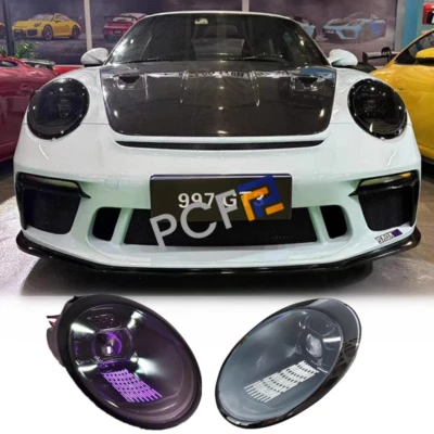 For Porsche 911 997 upgradation 992 LED DRL Matrix Headlights Assembly 2005-2012 - Imagem 1 de 4