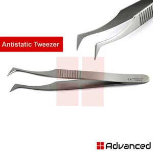 Professional Anti-Static Tweezers Electronics Repairing Jewelry Making Tools  - Picture 1 of 1