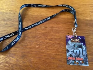 PHILLIP ISLAND CIRCUIT SUPERBIKE WORLD CHAMPIONSHIP SOUVENIR LANYARD PASS 2005 - Picture 1 of 4