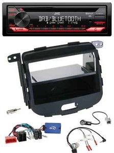 JVC CD DAB USB Bluetooth Lenkrad Autoradio für Hyundai i10 09-13 schwarz Rubber - Bild 1 von 10